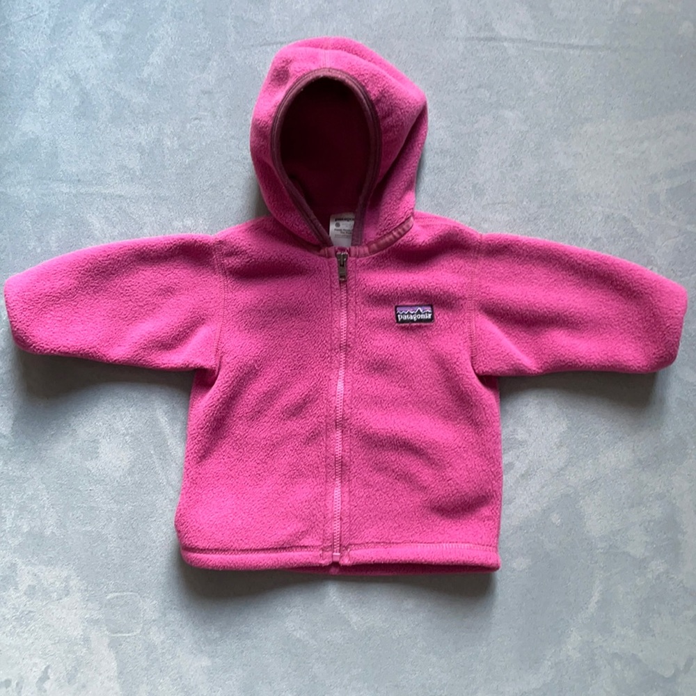 Patagonia Hooded Synchilla Fleece Jacket Coat, Baby Infant Size 3M